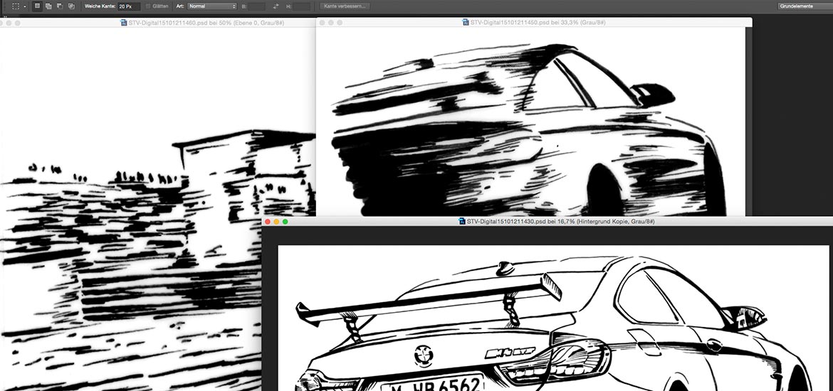 BMW M4 GTS Manga Illustration animation styleframe